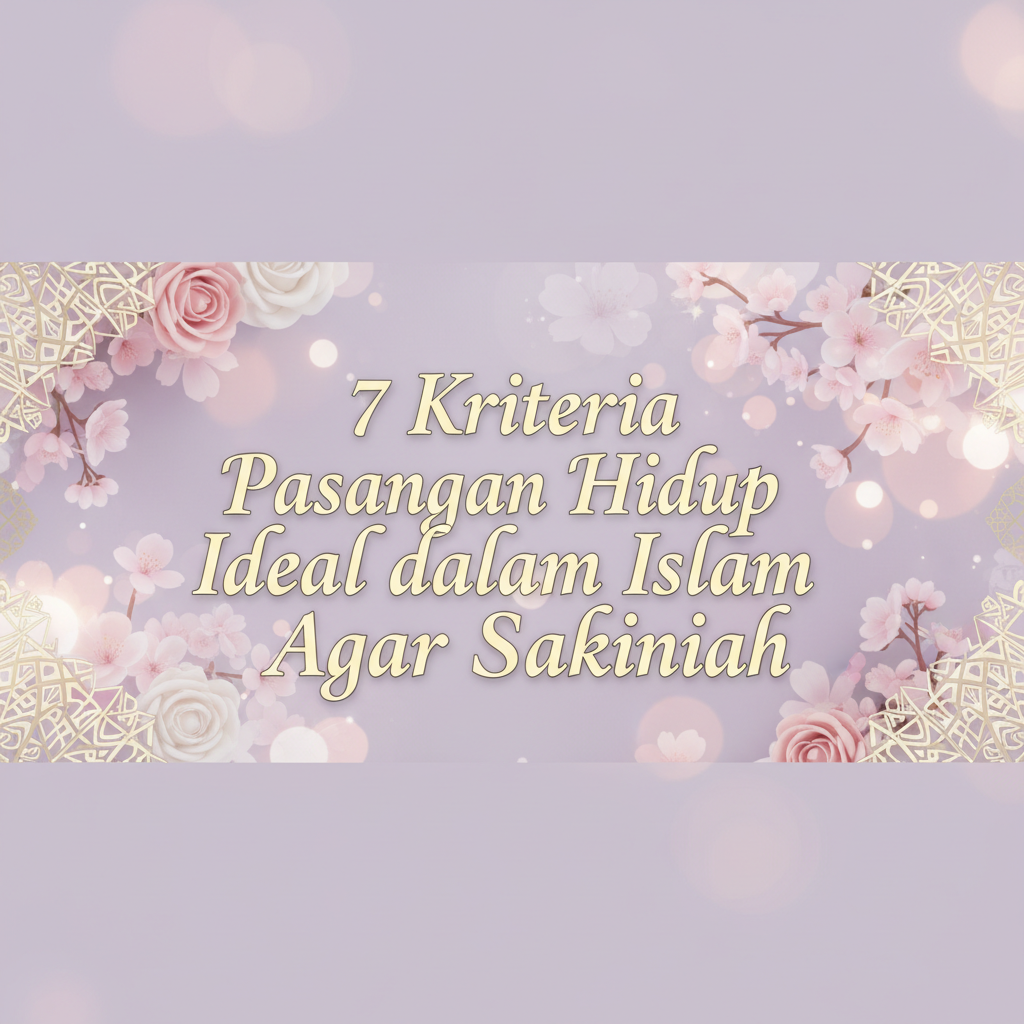 7 Kriteria Pasangan Hidup Ideal dalam Islam Agar Sakinah